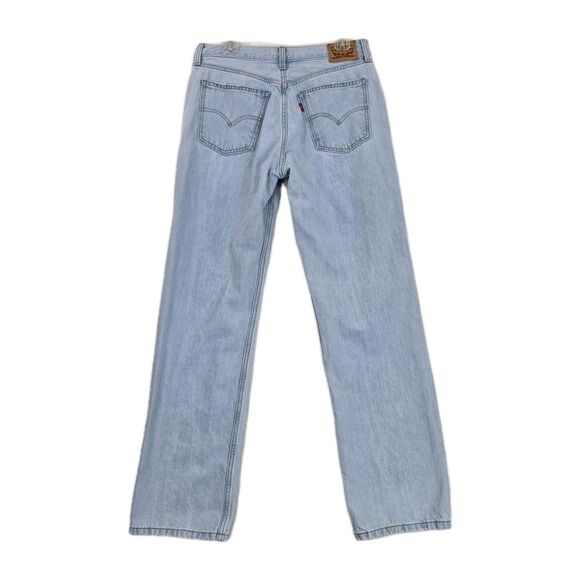 Levis Low Pro Straight Jeans Womens 29 Light Wash Ripped Distressed Cotton - Picture 2 of 16